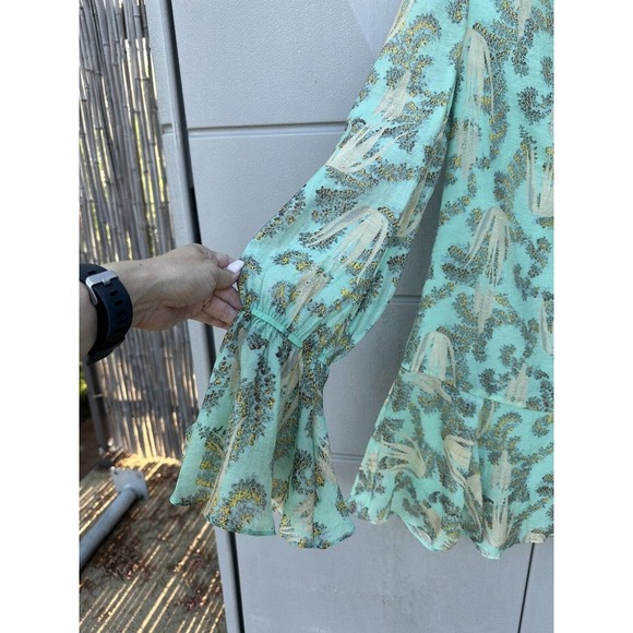 H&M CONSCIOUS EXCLUSIVE LYOCELL BLEND GREEN DRESS SIZE US 6 BLOGGERS FAVORITE - Picture 10 of 16